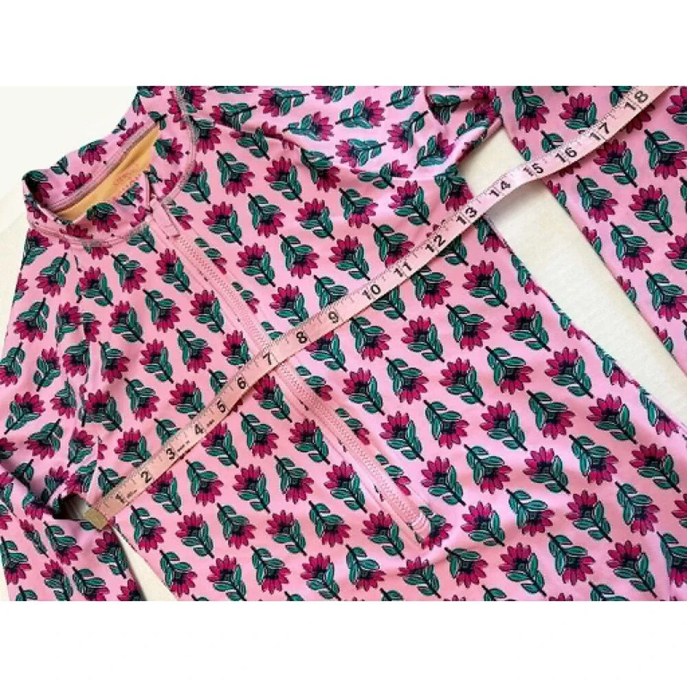 Crewcuts sz. 14 by J.Crew Girls Swimsuit Swim UPF 50+ Long Sleeves Pink Floral